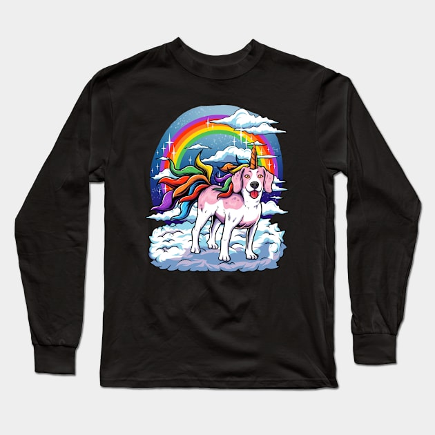 Beagle Unicorn Dog Long Sleeve T-Shirt by AngelFlame